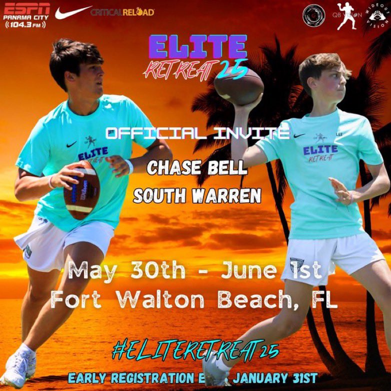 Thank you for the invite <a href="/VisionQb/">QB Vision</a> 
<a href="/ToledoQBs/">Robert Weiner</a> <a href="/CCUCoachDrew/">Drew Hollingshead</a> <a href="/Maxwe11EKU/">Maxwell Smith</a> <a href="/SouthWarrenFB/">South Warren FB</a> <a href="/drew_toennies/">Drew Toennies</a> <a href="/PrepRedzoneKY/">Prep Redzone Kentucky</a> <a href="/On3Recruits/">Follow @Rivals</a> <a href="/BushHamdan/">Bush Hamdan</a> <a href="/NCEC_Recruiting/">NPA</a>