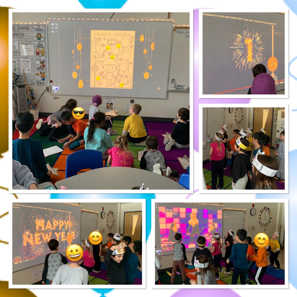 Ringing in le nouvel an in grade 1 with crowns, a dance party and a count down! 👑🕺🏻🪩 Bonne année! <a href="/StGabrielOCSB/">St. Gabriel School</a>