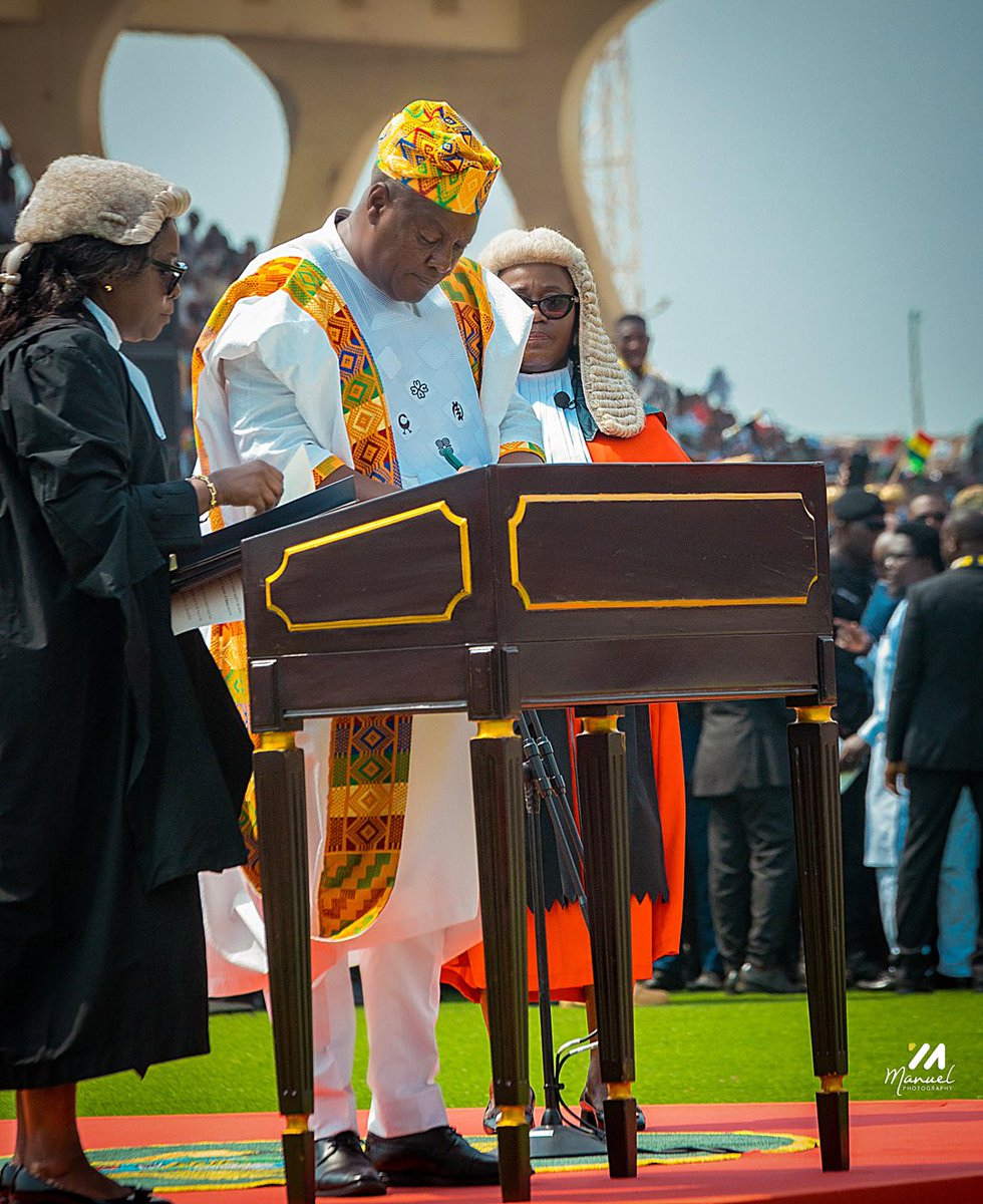 Beautiful moments captured from the Blackstar Square on Tuesday 7th of January, 2025 as <a href="/JDMahama/">John Dramani Mahama</a> sworn in as the newly president of the Republic of Ghana  , congratulations to Mr President #MahamaThePresident  | Fred Media House .