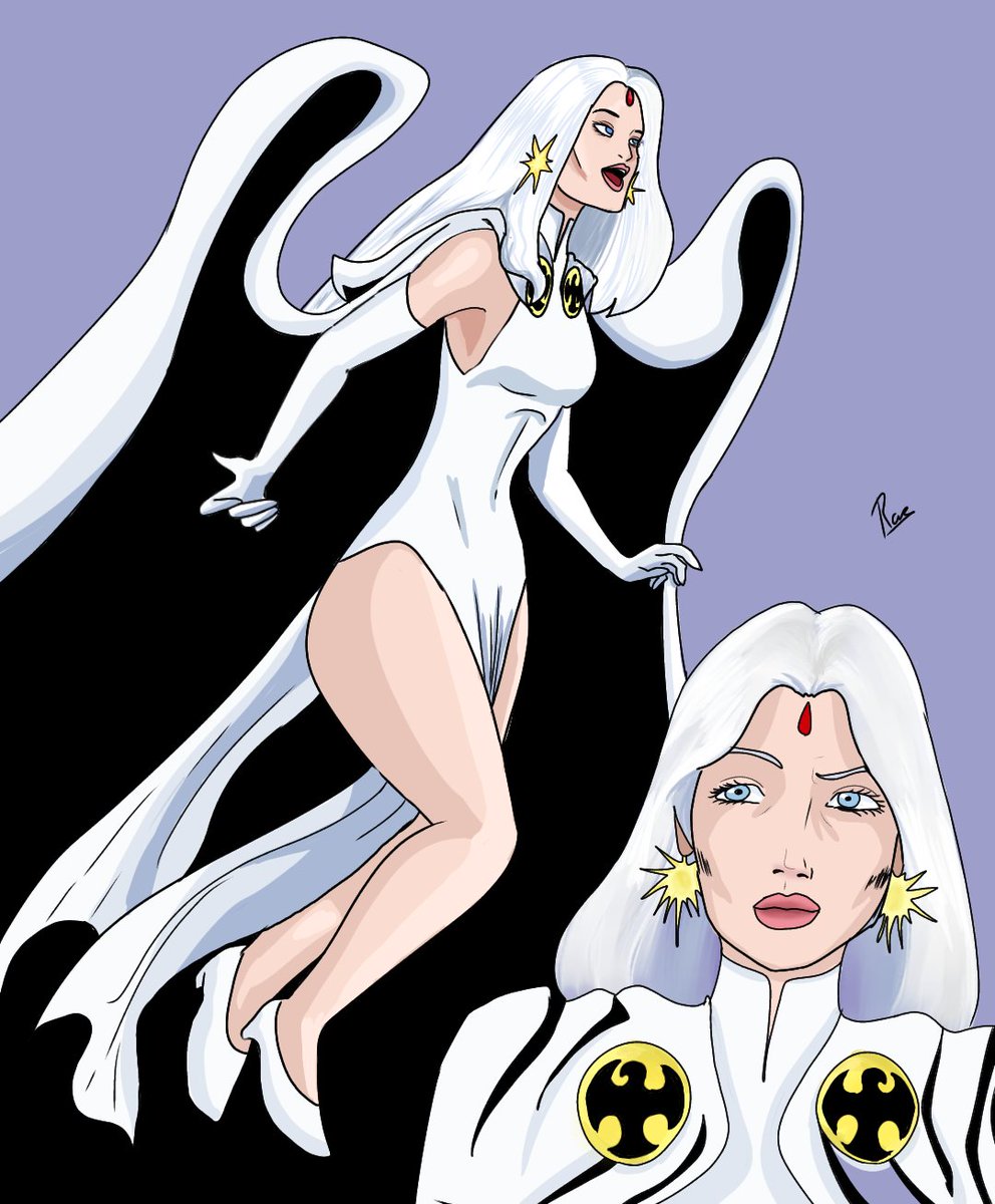 RaeArti's tweet photo. I like the idea of ​​white Raven having white hair, it would be more than just a change of clothes. My art https://t.co/oqKZcnr50A