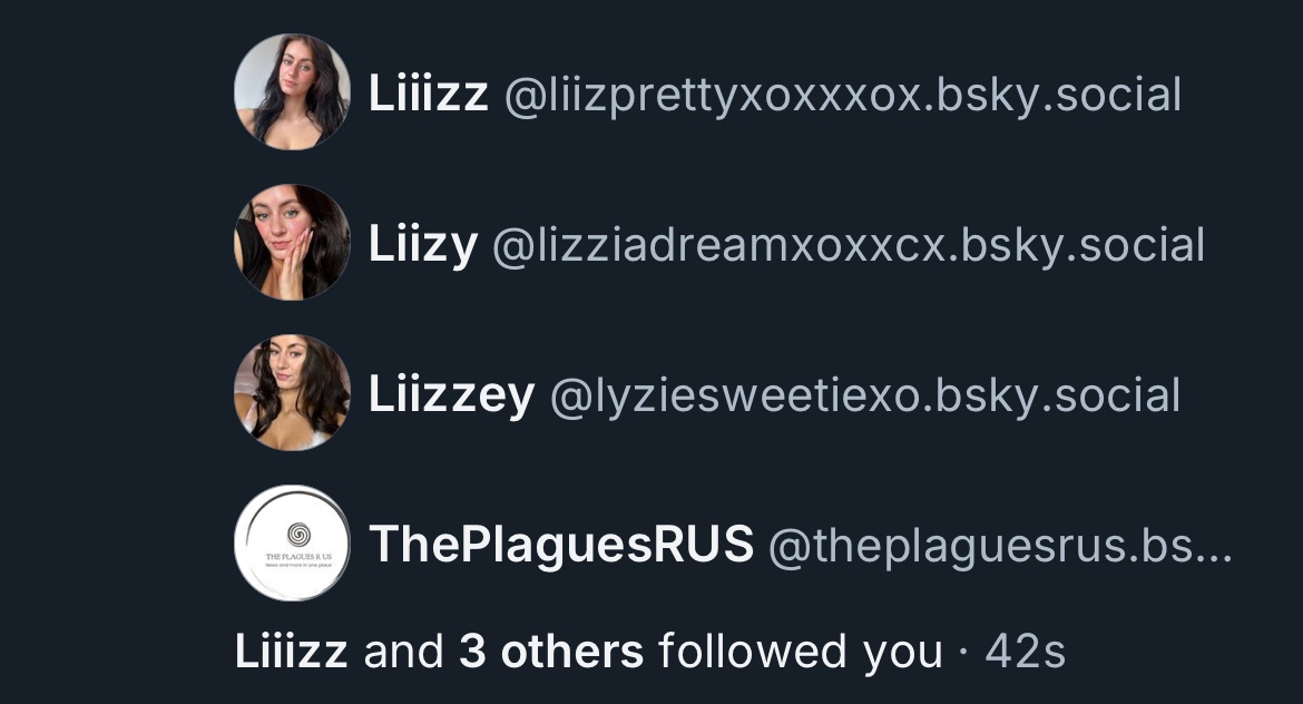 Mr_Beekeeper's tweet photo. @OnlyFans @_getallmylinks 
Your users are spamming BlueSky with robots. See attached screenshots. Please cancel the accounts of the users responsible for this spamming. I presume it violates your TOS. Also please establish accounts on BlueSky so you can be contacted there. Thanks https://t.co/YwYgScIGqK