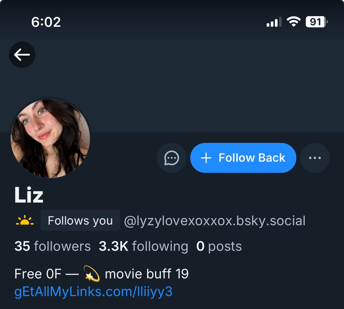 Mr_Beekeeper's tweet photo. @OnlyFans @_getallmylinks 
Your users are spamming BlueSky with robots. See attached screenshots. Please cancel the accounts of the users responsible for this spamming. I presume it violates your TOS. Also please establish accounts on BlueSky so you can be contacted there. Thanks https://t.co/YwYgScIGqK