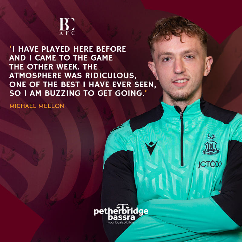 officialbantams's tweet photo. Our new forward can't wait to play at the @UniofBradford Stadium. 💬

#BCAFC | @PethBassSols