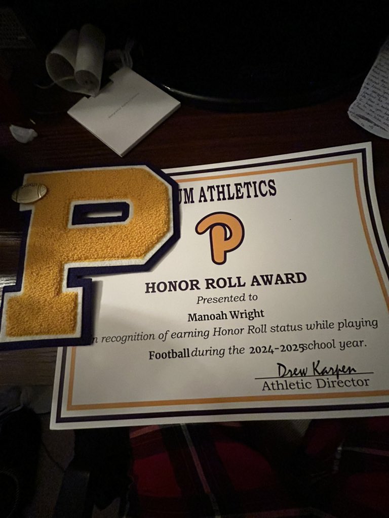 Manoah_Wright's tweet image. First Year Lettermen And Honor Roll Student As A Freshman!!!  3 more to come‼️ @pitt75panther @ajs909 @Coach_TJYoung @PlumAthletics @PlumFootball