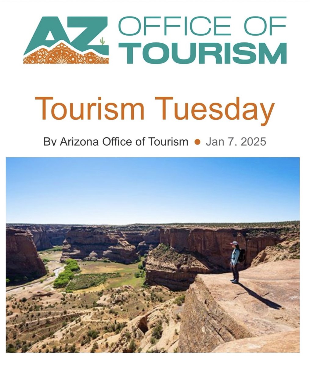 Tourism Tuesday ⤵️
🇮🇳AOT is participating in Brand USA’s India Sales &amp; Media Mission for the 1st time!
💻Register for the next AZ Tourism University webinar Jan. 15th @ 2:30 pm
🌌Progress continues on the Int'l Dark Sky Discovery Center in Fountain Hills
shorturl.at/8su5X