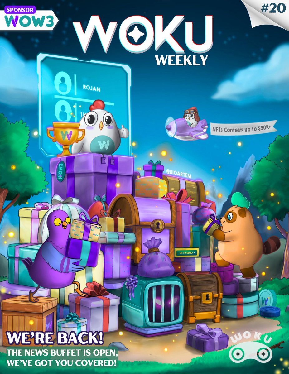 GUESS WHOS BACK!?🚀

Not just us but also <a href="/WOW3_Official/">WOW3 - Ronin Portfolio Tracker</a> with a HUGE new years contest! Learn all about it in this Weeks issue of Woku Weekly👀

Thats not all though because we also got <a href="/bikutaaRON/">ded</a> in the creator corner &amp; info regarding <a href="/Moku_HQ/">Moku✨</a>'s new <a href="/discord/">Discord</a> web3 wallet too!😱