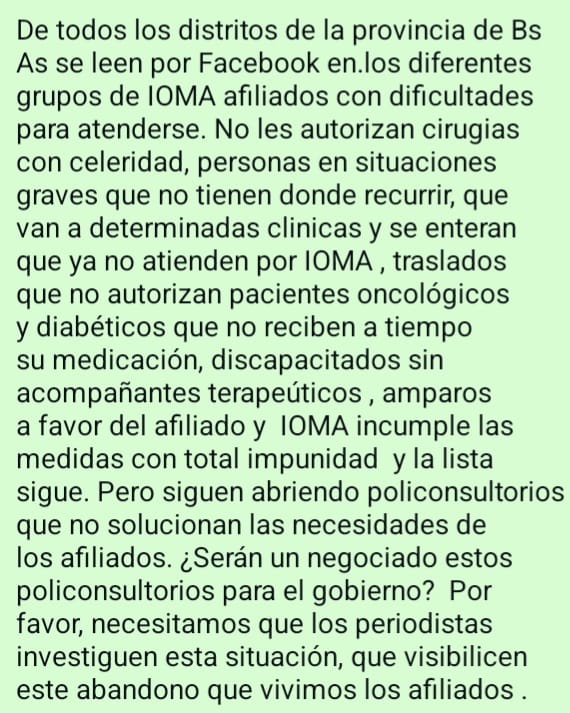 Iomafiliadosmdp's tweet photo. La única verdad es la que padecemos los afiliados sin la cobertura de #IOMA 
@luisnovaresio 
@wwnicolas 
@trebuquero 
@edufeiok 
@iomaafiliados 
@IOMA_DUELE https://t.co/U723nG2kb6