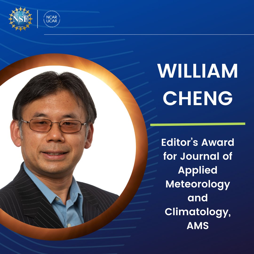 NSF National Center for Atmospheric Research (@ncar_science) on Twitter photo Congratulations to William Cheng for receiving the <a href="/ametsoc/">American Meteorological Society</a> 's Editorās Award for Journal of Applied Meteorology and Climatology! š Cheng is the lead modeler in the US Army Test and Evaluation Command project and a project scientist at NSF NCAR.
news.ucar.edu/132990/ucar-an⦠Congratulations to William Cheng for receiving the <a href="/ametsoc/">American Meteorological Society</a> 's Editorās Award for Journal of Applied Meteorology and Climatology! š Cheng is the lead modeler in the US Army Test and Evaluation Command project and a project scientist at NSF NCAR.
news.ucar.edu/132990/ucar-anā¦
