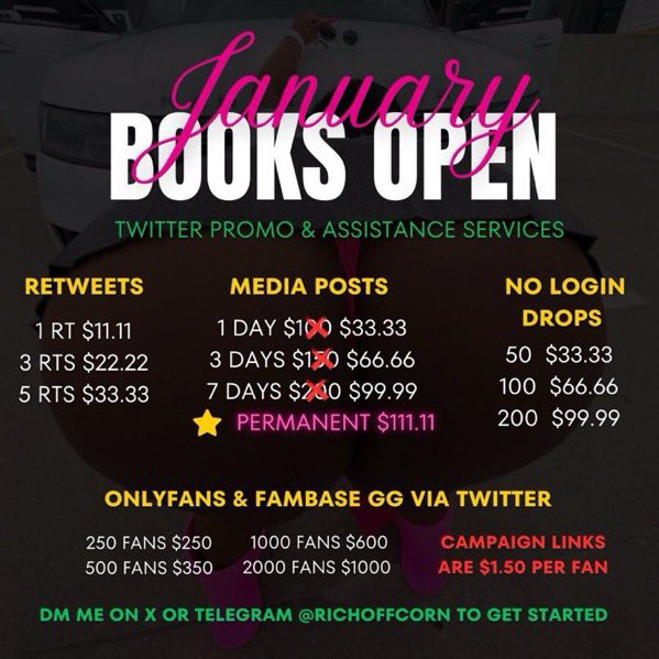 Miss Cocoโs Helper ๐ฉ๐พโ๐ป (@richoffpromo) on Twitter photo NOW BOOKING MULTI-PLATFORM
PROMO & ASSISTANT SERVICES ๐ฉ๐พโ๐ป
โญ๏ธ Verified Reviews Here
t.me/+5F-ZNPwPi5U1Nโฆ
๐ Dm Me To Get Started
@RichOffCorn or <a href="/RichOffPromo/">Miss Cocoโs Helper ๐ฉ๐พโ๐ป</a> NOW BOOKING MULTI-PLATFORM
PROMO & ASSISTANT SERVICES ๐ฉ๐พโ๐ป
โญ๏ธ Verified Reviews Here
t.me/+5F-ZNPwPi5U1Nโฆ
๐ Dm Me To Get Started
@RichOffCorn or <a href="/RichOffPromo/">Miss Cocoโs Helper ๐ฉ๐พโ๐ป</a>
