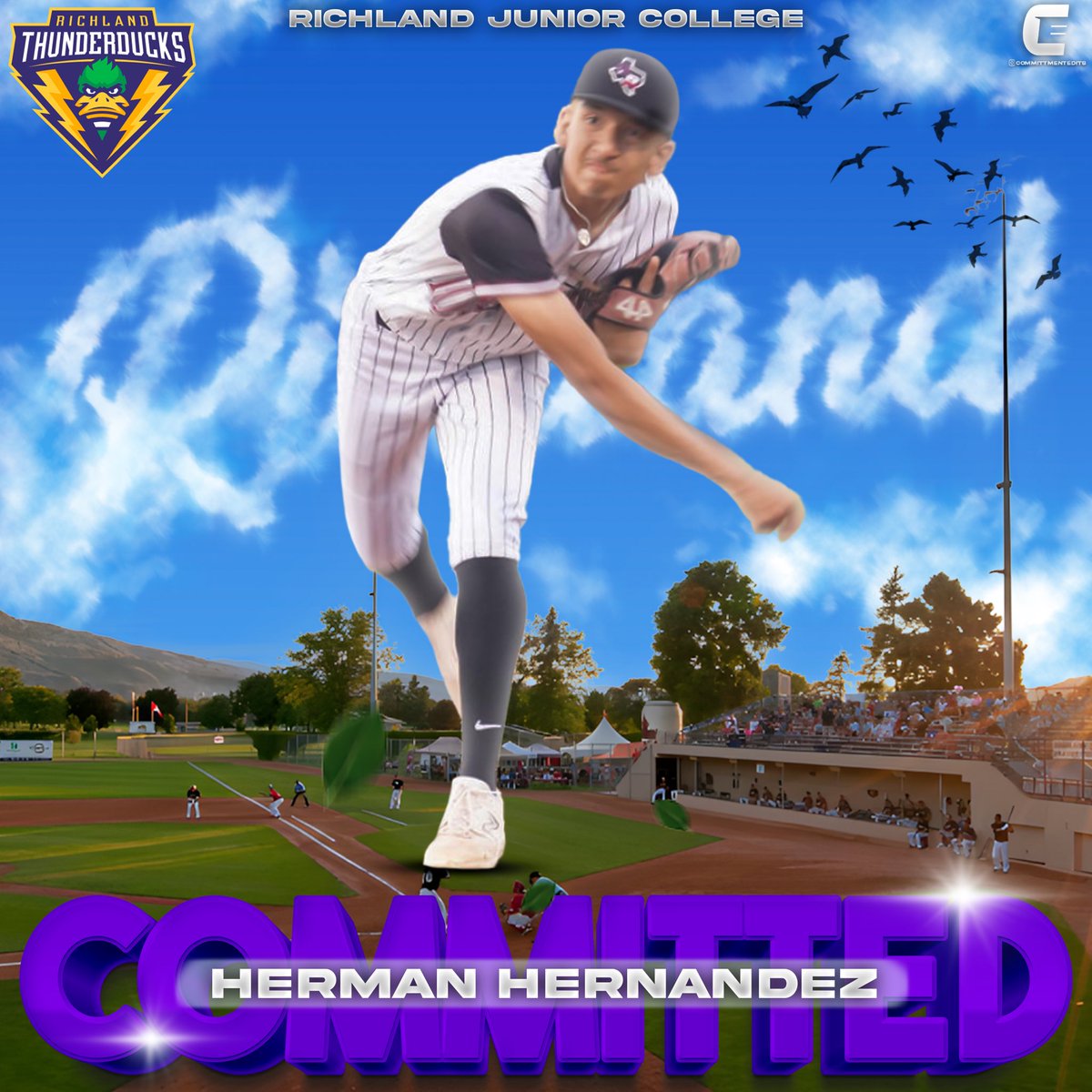 Herman Hernandez (@h_hernandez06) on Twitter photo I am extremely honored to announce my commitment to Richland Junior College. I want to thank my Lord and Savior Jesus Christ, my parents and my sister, and all of the coaches that have helped me along the way. Go Ducks⚡️🦆 <a href="/JBren16/">Jimmy Brenneman</a> <a href="/DucksBsb/">Richland Thunderducks Baseball</a> <a href="/GRHSBaseball/">George Ranch Baseball</a> I am extremely honored to announce my commitment to Richland Junior College. I want to thank my Lord and Savior Jesus Christ, my parents and my sister, and all of the coaches that have helped me along the way. Go Ducks⚡️🦆 <a href="/JBren16/">Jimmy Brenneman</a> <a href="/DucksBsb/">Richland Thunderducks Baseball</a> <a href="/GRHSBaseball/">George Ranch Baseball</a>