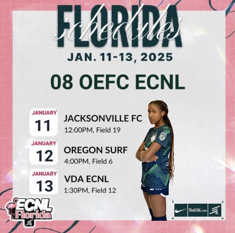 Grace Whitfield (@gracelwhitfield) on Twitter photo So excited to be able to play in <a href="/ECNLgirls/">ECNL Girls</a> Flordia Showcase !! <a href="/TheSoccerWire/">SoccerWire</a> <a href="/ImCollegeSoccer/">College Soccer Truth ™</a> <a href="/ImYouthSoccer/">ECNL/GA/Recruiting/College Soccer</a> #ECNLFL So excited to be able to play in <a href="/ECNLgirls/">ECNL Girls</a> Flordia Showcase !! <a href="/TheSoccerWire/">SoccerWire</a> <a href="/ImCollegeSoccer/">College Soccer Truth ™</a> <a href="/ImYouthSoccer/">ECNL/GA/Recruiting/College Soccer</a> #ECNLFL