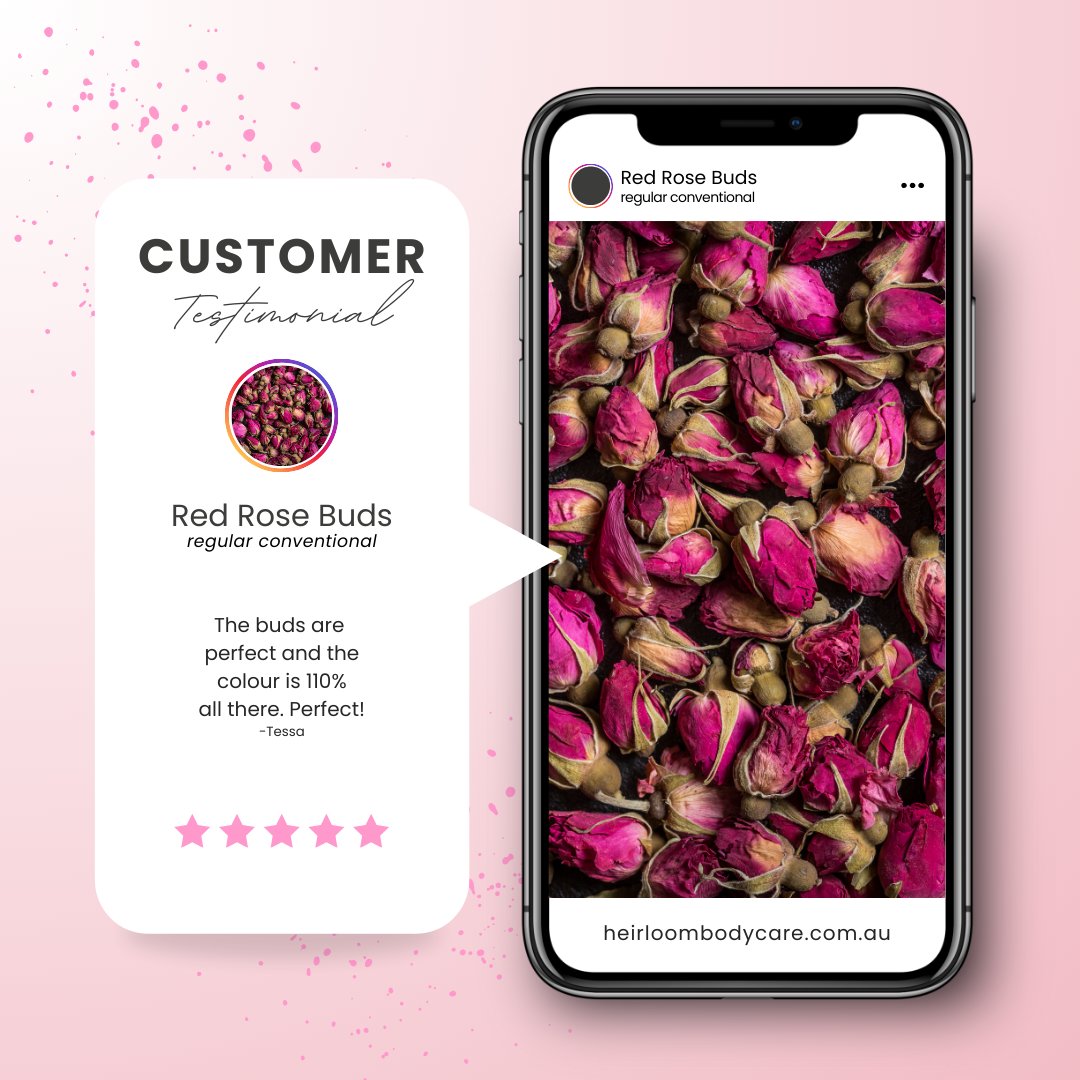 HeirloomBody's tweet image. Our premium selection of dried conventional rose buds will beautifully infuse the timeless allure of roses into your soaps, bath bombs, skincare, and beauty products.