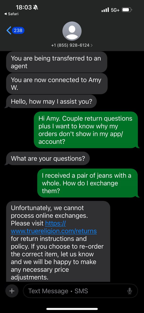 Micbraeden's tweet photo. @TrueReligion do better. The customer service is abysmal. https://t.co/NNGbiQlGit