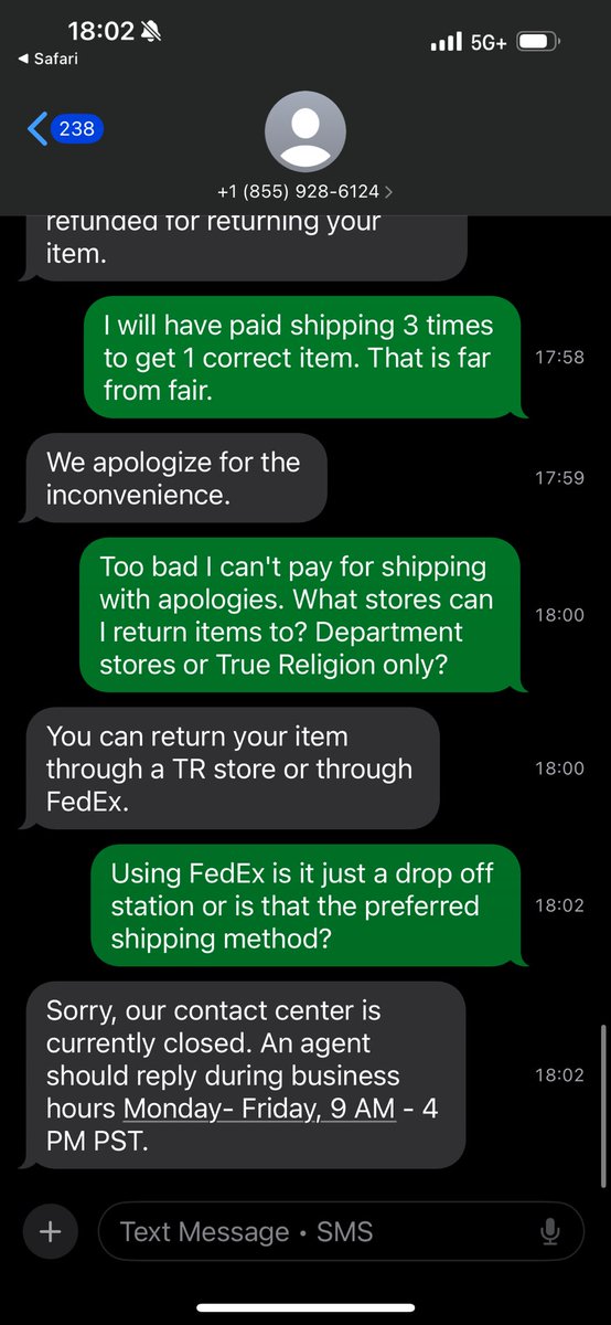 Micbraeden's tweet photo. @TrueReligion do better. The customer service is abysmal. https://t.co/NNGbiQlGit