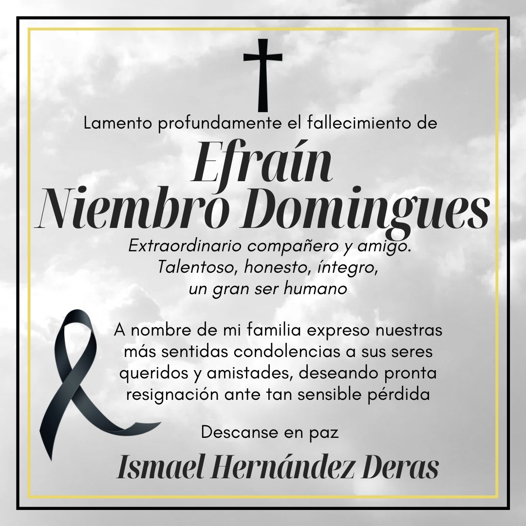 Externo mi solidaridad a su familia y amigos.