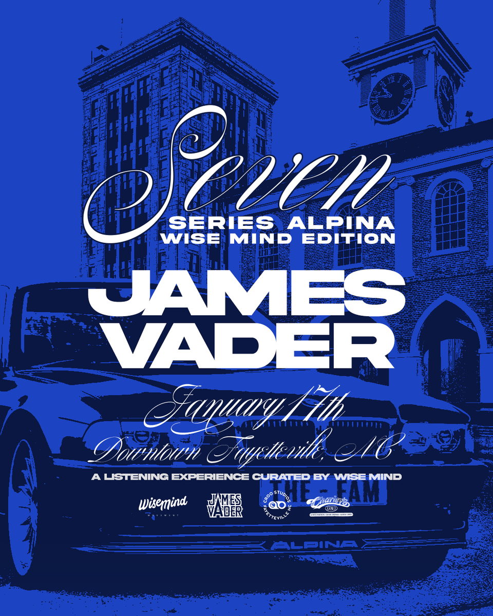 <a href="/jamesvader47xx/">James Vader</a> x <a href="/WiseMindMovemnt/">Wise Mind Movement</a>: A Listening Experience Curated By Wise Mind

🚨 10 tickets remaining for Run 1, 8 tickets remaining for Run 2 🚨

Liq available via Charley's Pub, S/o my guy <a href="/wisemindcollyn/">Collyn the big fish 🦈</a> at Croo Studios

Cop yours: WiseMindMovement.com/jamesvader