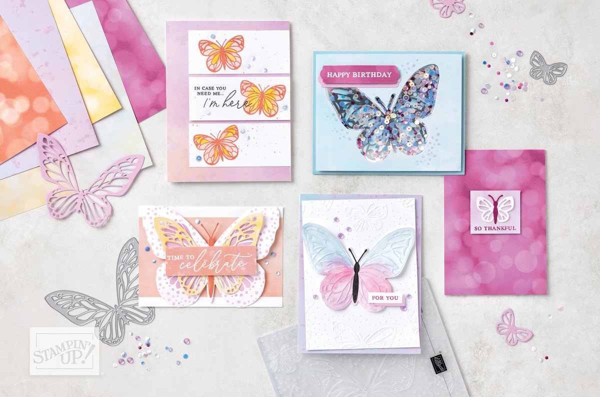 Stampin' Up!'s NEW mini catalog is available today and my absolute favorite is the Beautiful Butterflies Bundle. Do I have other butterfly stamps and dies? Yes. Did I still need this bundle? YES!
New mini catalog here: inkitupwithjessica.com/view-stampin-u… 
#cardmaking #stampinup #papercrafts