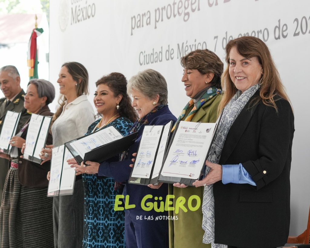 Gobernadoras de #Morelos, #CDMX y #Edomex firman convenio histórico para proteger el Bosque de Agua.

<a href="/margarita_gs/">Margarita González Saravia</a> <a href="/ClaraBrugadaM/">Clara Brugada Molina</a> <a href="/delfinagomeza/">Delfina Gómez A.</a>
