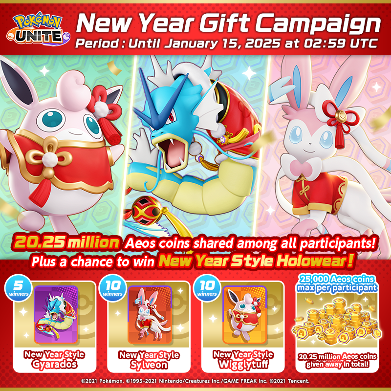 Pokémon UNITE (@pokemonunite) on Twitter photo ✨New Year Gift Campaign Day 5✨
20.25 million Aeos coins shared among all participants!
Plus a chance to win New Year Style Holowear! 🎁
To participate:
1.Follow <a href="/PokemonUnite/">Pokémon UNITE</a>
2.Repost this post by Jan 15, 02:59 (UTC)
3.Check the result:
bbf.shuttlerock.com/unite2025newye…
#PokemonUNITE ✨New Year Gift Campaign Day 5✨
20.25 million Aeos coins shared among all participants!
Plus a chance to win New Year Style Holowear! 🎁
To participate:
1.Follow <a href="/PokemonUnite/">Pokémon UNITE</a>
2.Repost this post by Jan 15, 02:59 (UTC)
3.Check the result:
bbf.shuttlerock.com/unite2025newye…
#PokemonUNITE