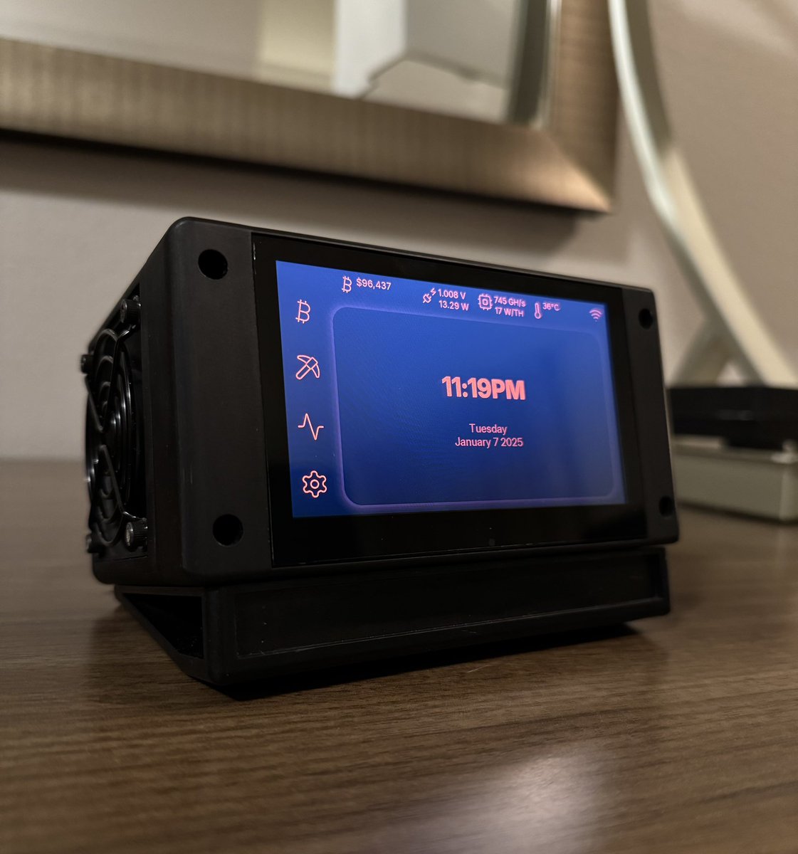 SoloSatoshi's tweet image. Say hello to the future of Bitcoin home mining.

The world’s first open source touch screen Bitcoin miner. Built on top of Bitaxe and AxeOS, this device marks another chapter in the Open Source Bitcoin Mining Revolution.

Solo Satoshi presents: The Bitaxe Touch.