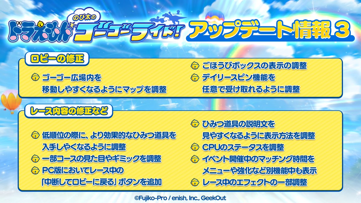ドラえもん のび太のゴーゴーライド!【公式】 tweet media