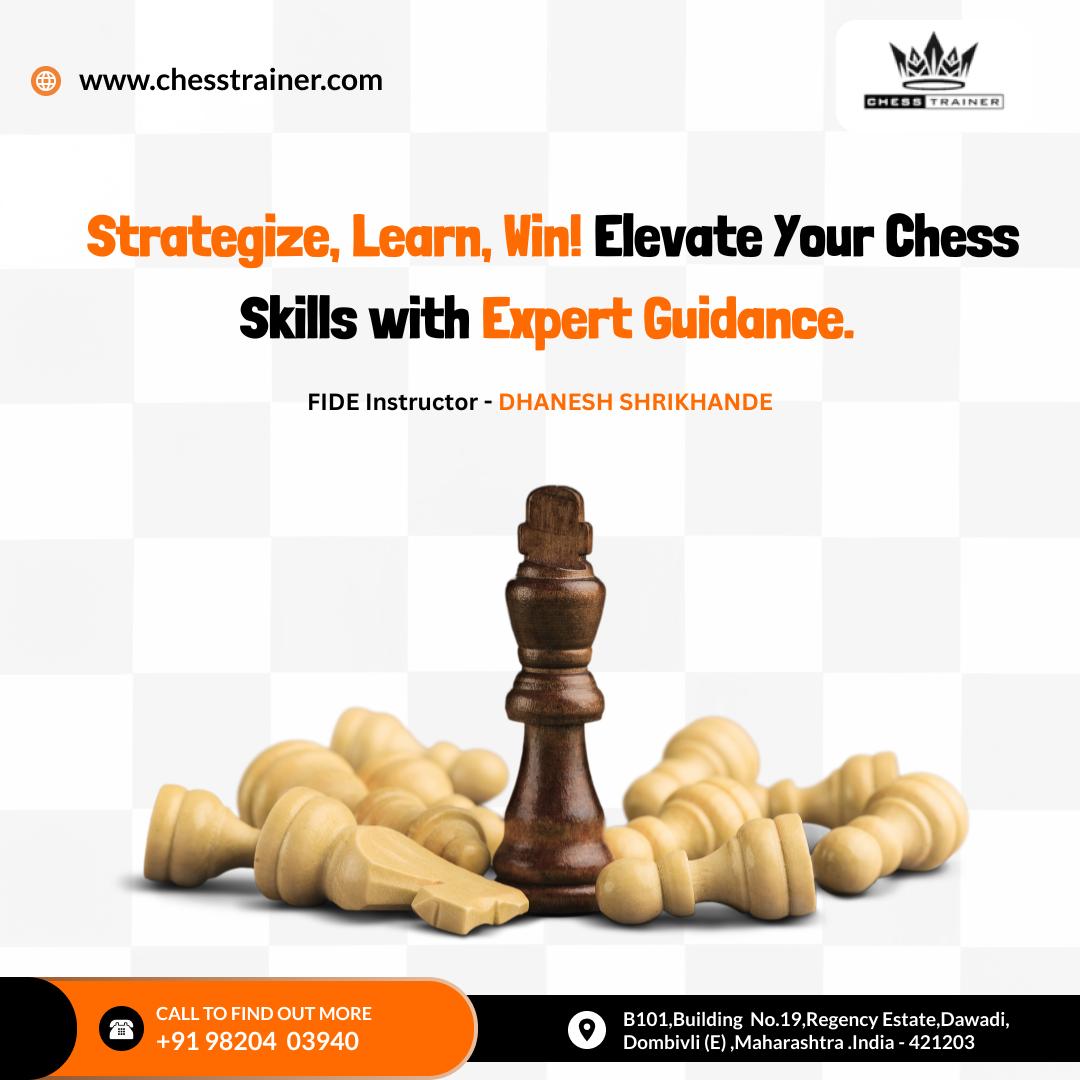 digisaanvi24's tweet image. Master strategy, sharpen instincts, and dominate the board! 🏆♟️ Get expert coaching from FIDE-certified Dhanesh Shrikhande and turn every move into victory! 

♟️ Call us now 📞+91 9820403940 
 📧 Email:coach@chesstrainer.com 

#ChessTraining #ChessCoach #ChessTrainer