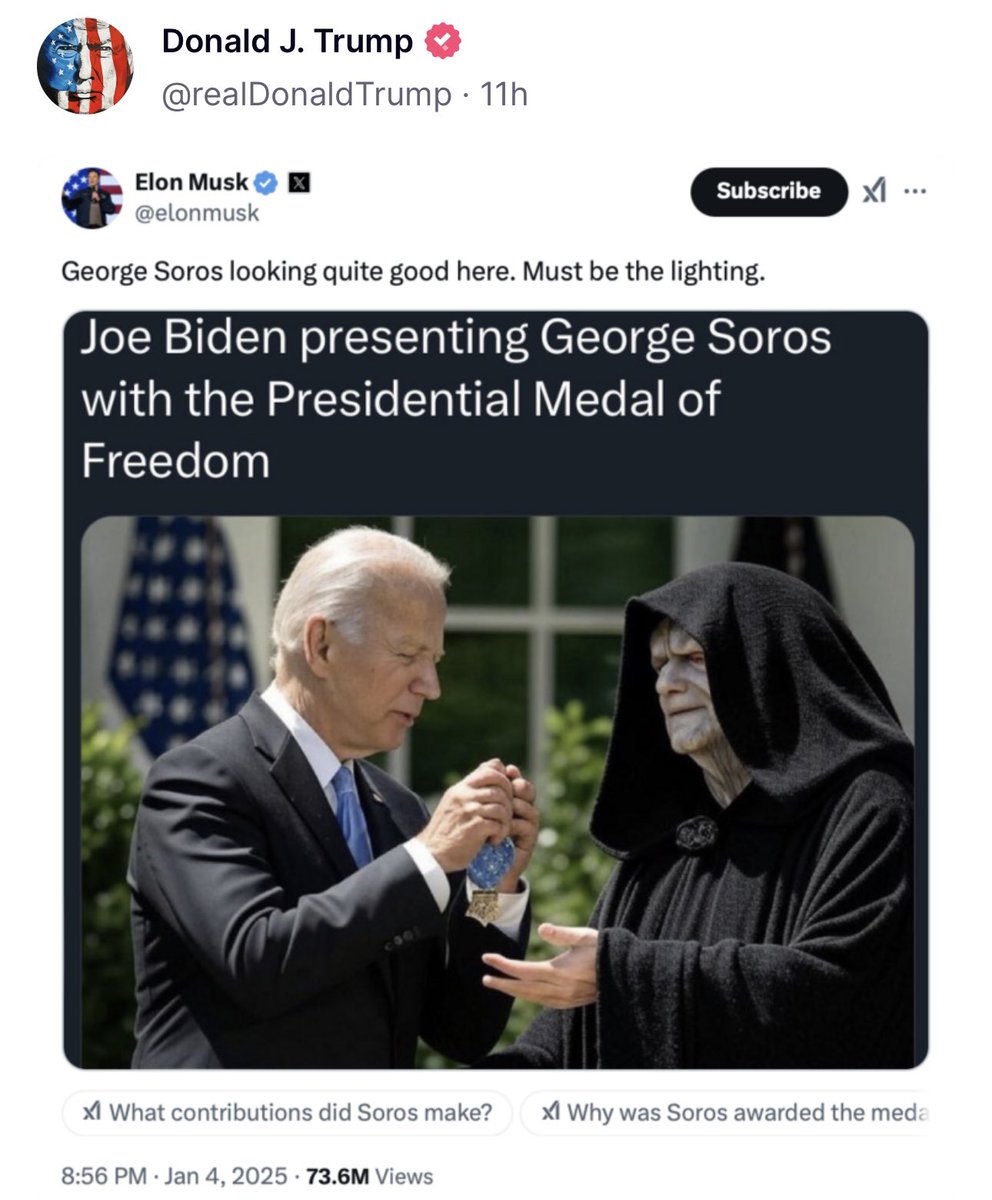 Trump posted the Soros meme 🤣🤣🤣🤣