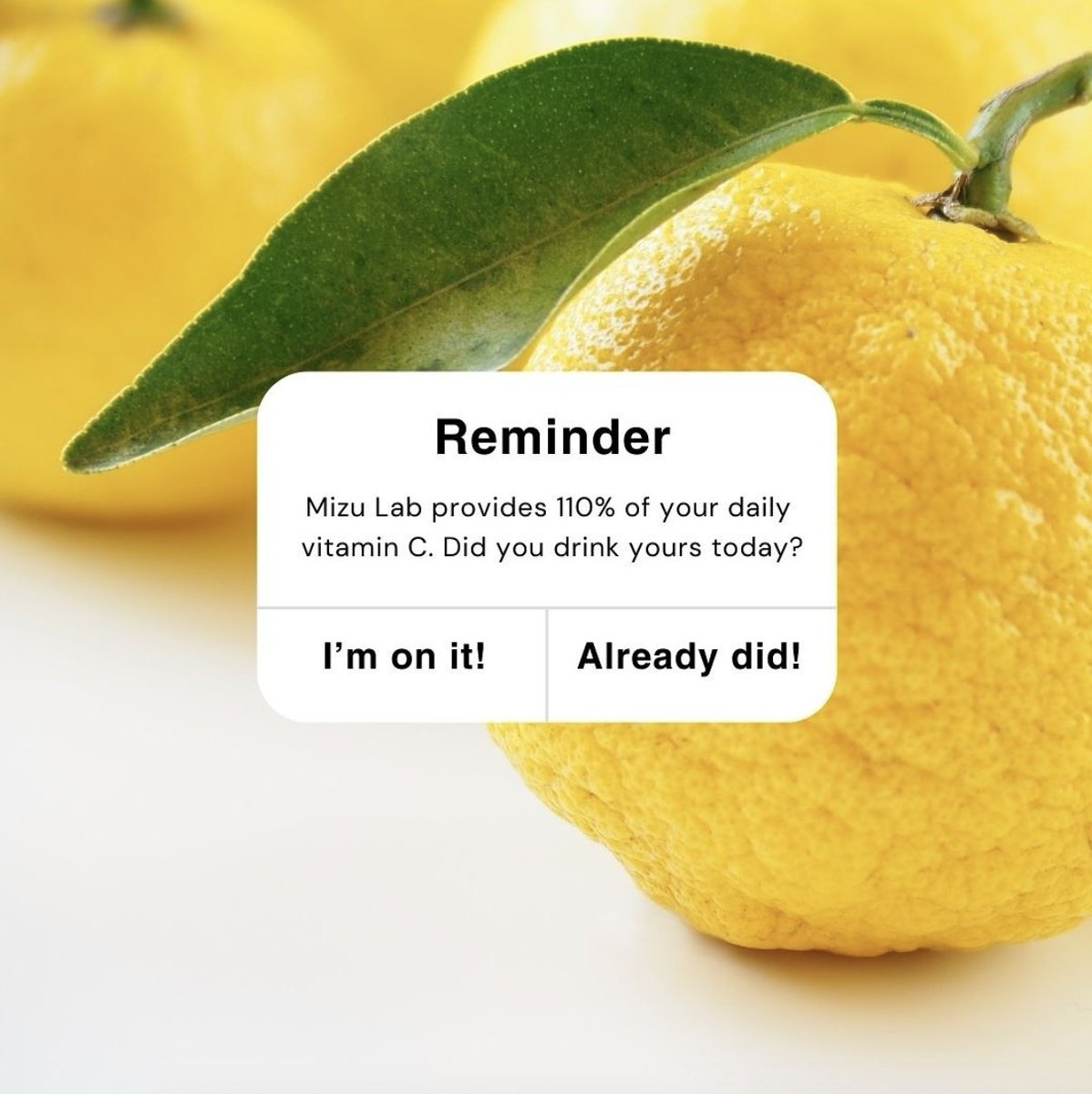 It’s the season to take extra care of yourself. Stay refreshed and feel your best with Mizu Lab, packed with electrolytes and a boost of Vitamin C. 💛