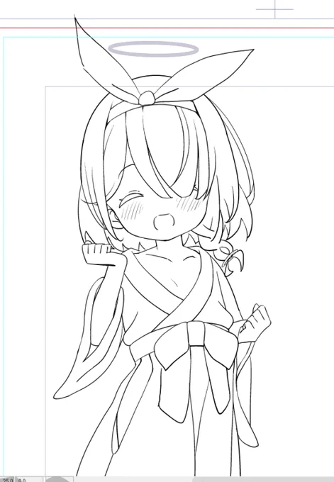これはセンスがなさ過ぎてかわいいポーズを描いたつもりが正拳突きのポーズになってしまった図 