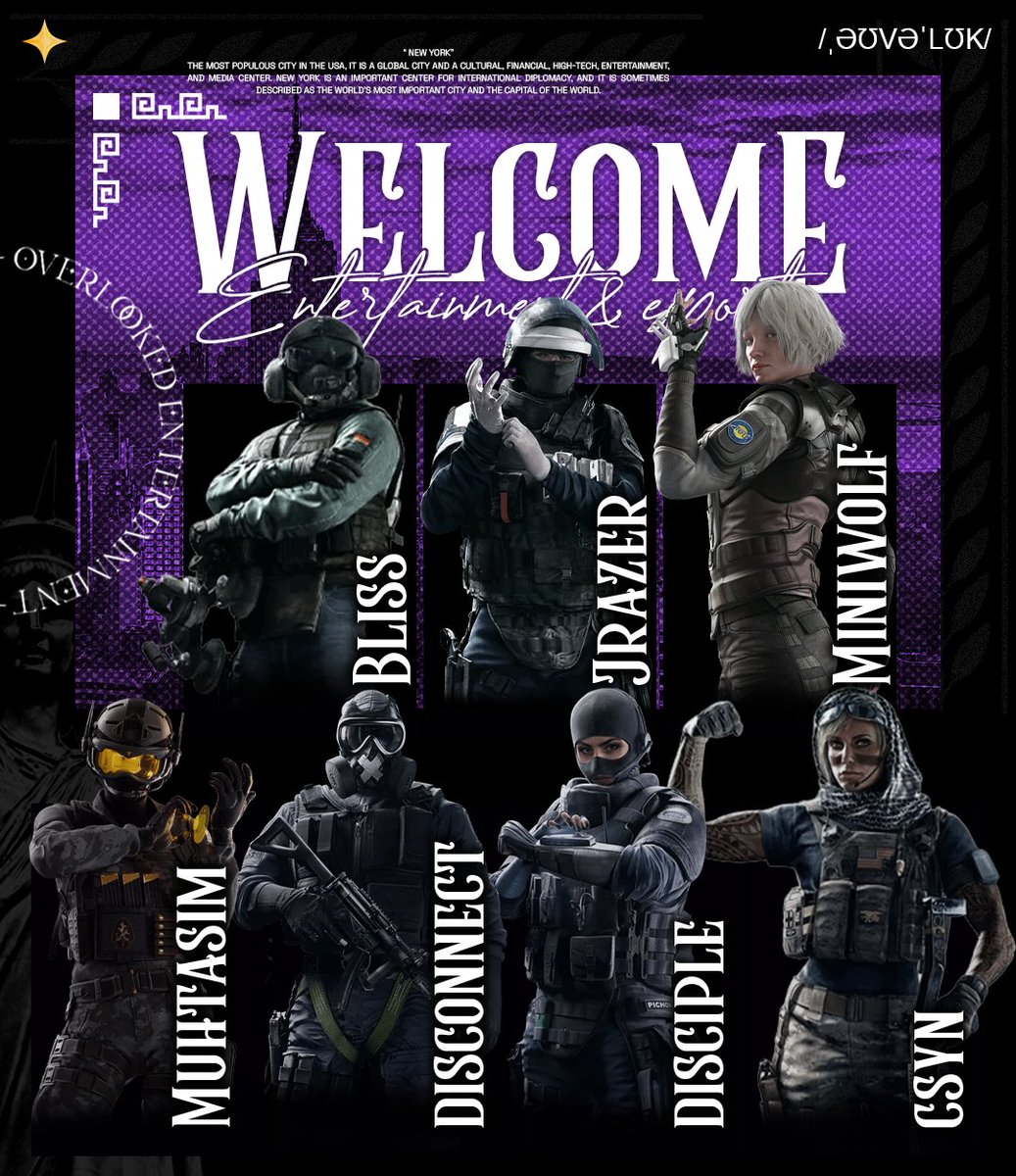 🚨 NEW TEAM ALERT!!!🚨

Please welcome our NEW Rainbow 6 team! We're excited to dive into a new game and community! 🥳

<a href="/Mini_R6/">Kenny</a>
<a href="/Bliss_R6/">Bryan</a>
<a href="/JrazerR6/">Jrazer R6</a> 
<a href="/Disciple_R6/">Disciple</a> 
@AshNg03 
<a href="/MuhtasimR6/">Muhtasim</a>
<a href="/DisconnectR6/">Disconnect</a> 

#R6S #R6Community #OE