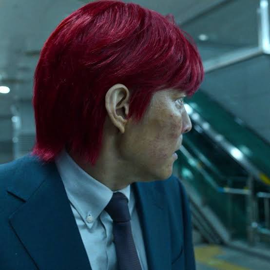 iESTREE's tweet image. someone draw inho with blue hair, matching with gihun's red hair, looking like the buttons x, o lmao

#inhun #001x456