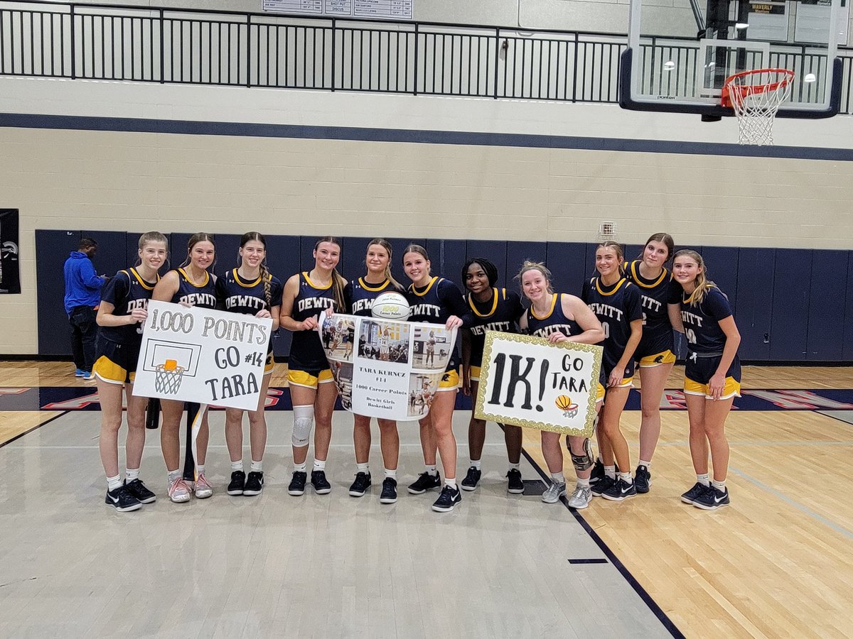 DeWitt Athletics (@dewittathletics) on Twitter photo Congratulations to senior Tara Kurncz for joining the 1,000-point club. She is just the 6th player to reach the milestone in the girls' basketball program! πππ
<a href="/DeWitt_BBALL/">DeWitt Basketball</a> Congratulations to senior Tara Kurncz for joining the 1,000-point club. She is just the 6th player to reach the milestone in the girls' basketball program! πππ
<a href="/DeWitt_BBALL/">DeWitt Basketball</a>