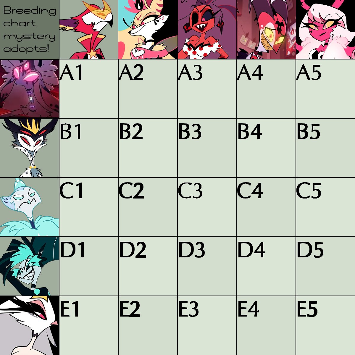 xFeatherSketchx's tweet image. I&apos;m gonna try out a oc adoptable breeding chart!
pick a slot you want to buy and I&apos;ll create a custom for ya!
$30 each!
Rules:
-PAYPAL/CASHAPP/KOFI ONLY
-You can take as much slots as you want (if the slot wasn&apos;t taken yet)
#helluvaboss #helluvabossadopt #helluvabossadoptable…