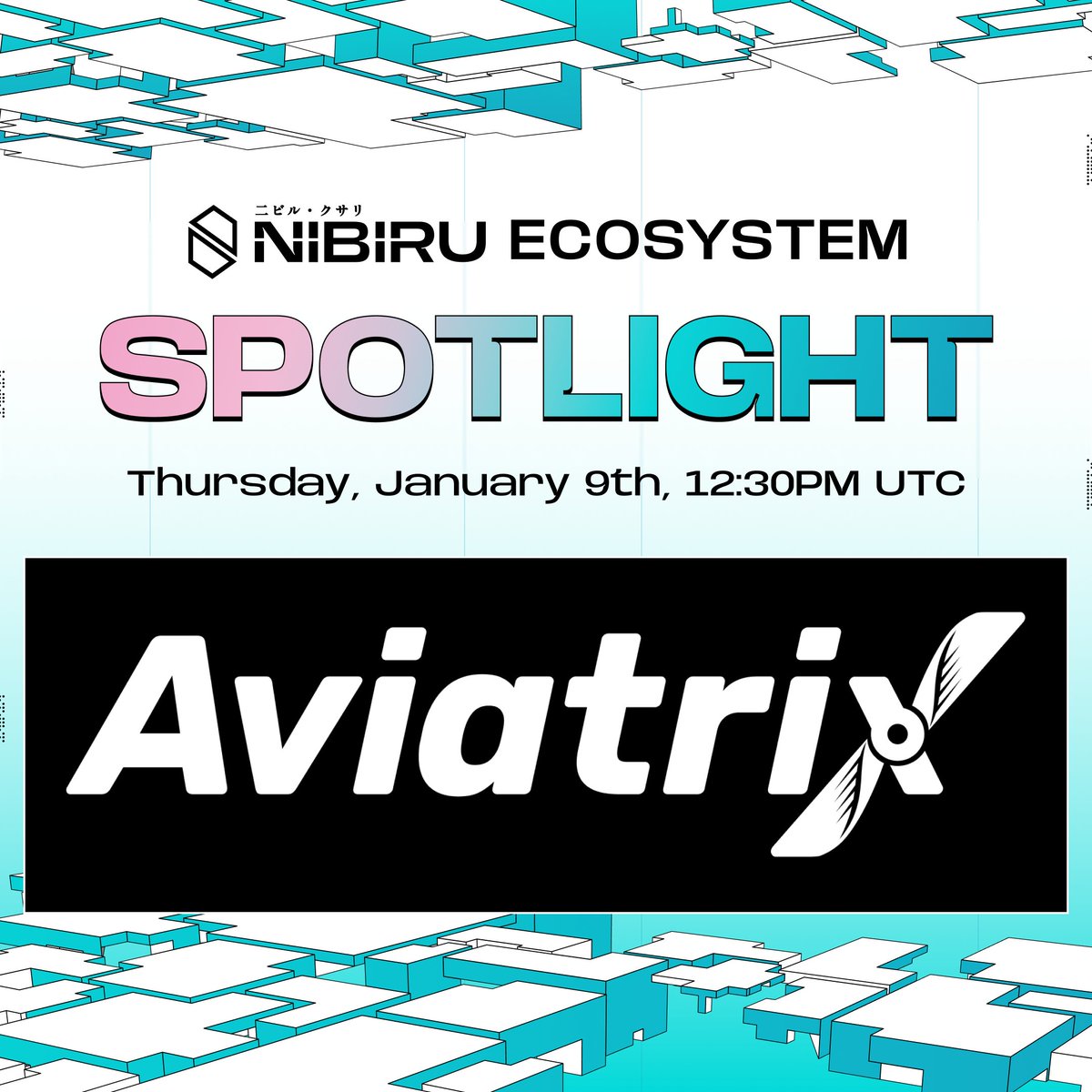 Nibiru Chain 🩵🌸 (@nibiruchain) on Twitter photo This week’s ecosystem spotlight features <a href="/Aviatrix_game/">Aviatrix | crash game powered by Cosmos</a>, a crash game where you bet on how long your plane can stay in the air. Use the promo code below for 30 free practice flights!
🌸 Promo Code: AEROJET
🗓️ Thurs, Jan 9th | 12:30PM UTC
📍discord.com/channels/94791… This week’s ecosystem spotlight features <a href="/Aviatrix_game/">Aviatrix | crash game powered by Cosmos</a>, a crash game where you bet on how long your plane can stay in the air. Use the promo code below for 30 free practice flights!
🌸 Promo Code: AEROJET
🗓️ Thurs, Jan 9th | 12:30PM UTC
📍discord.com/channels/94791…