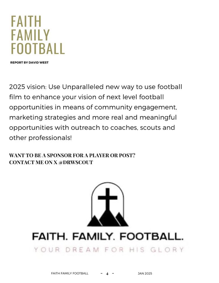During my recruiting process of 2025 athletes in the high school ranks <a href="/Kayden_2025/">Kayden Leitch</a> has always shined with his work ethic and dedication to his game! Savvy route runner and great leader!! Check out the story and his one pager i wrote about him!
Coaches check him out 💎✅💯👏🌟