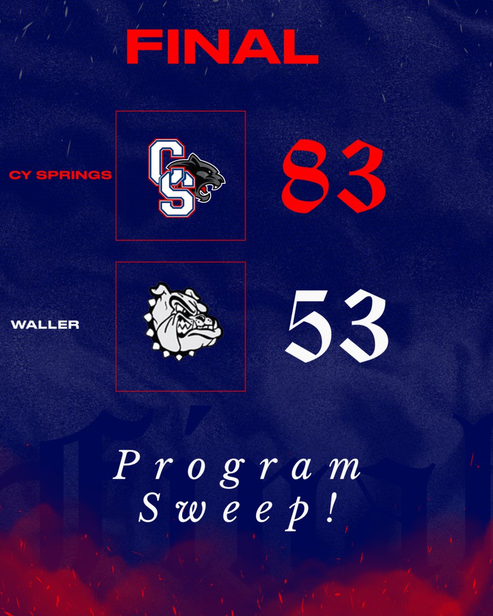 Panthers WIN and complete the program sweep‼️

Leading scorers:

•Royal Mayfield - 15p (@Royalmayfield2)
•Ife Bolaji - 14p (<a href="/iiamIfebolaji11/">Ife</a>)
•Ashian Ray - 12p (<a href="/AshianRay21/">Ashian Ray</a>)
•CJ Ideozu - 10p (<a href="/ideozu24/">Christian Ideozu</a>)

<a href="/RcsSports/">Jim Hicks</a> <a href="/Tabchoops/">𝙏𝘼𝘽𝘾🏀📋</a> <a href="/djones8301/">Doug Jones</a> <a href="/Springs_Sports/">Cy Springs Athletics</a>