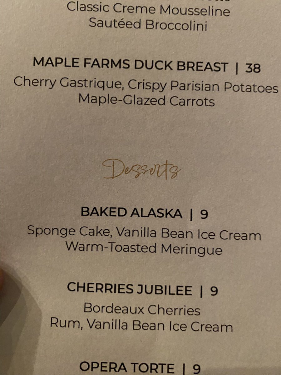 ChildressMark's tweet photo. Baked Alaska has been a running joke with Jessica Rose Childress for a while. It was always my default answer to “what do you want for dinner?” Or “want to grab some food?”

I had NEVER had baked Alaska before, but I remember it being the ultimate dessert mentioned in… 1/3 https://t.co/9wOBWrgEt5