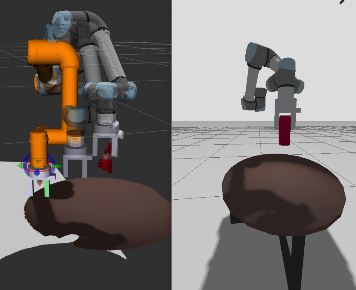 mattadc's tweet image. Day 17 learning robotics and ros. Lots of pieces coming together now as I added a simulated sensor to see my simulated robot. The planner (with some help from me) can see the virtual scene the same way it would on a real robot. Very cool. Even has physics for the gripper pickup.