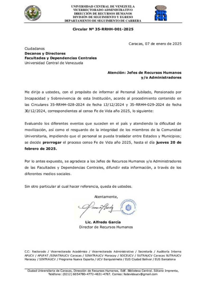 Proceso censo Fe de Vida año 2025

La Dirección de Documentación e Información dará  inicio al proceso censo Fe de Vida año 2025 el próximo lunes 13 de enero y se extiendera hasta el 20 de febrero, trámite dirigido al personal Jubilado, Pensionado por incapacidad y Sobrevivencia