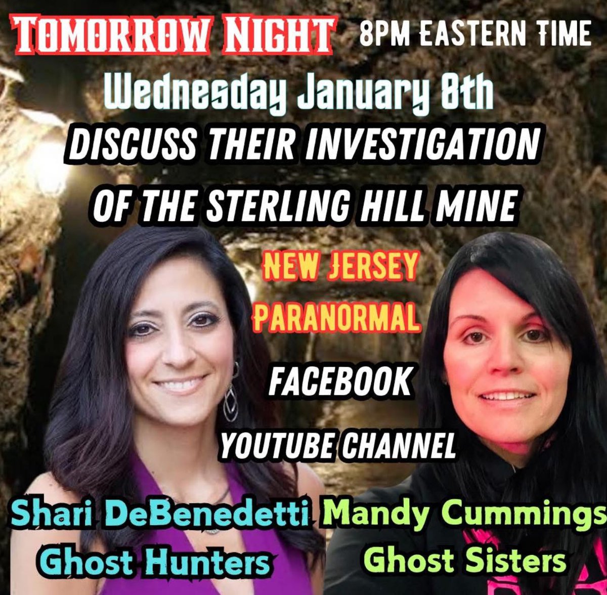 Join us tomorrow night to discuss our incredible experiences at the Sterling Hill Mine with New Jersey Paranormal! Our video for the investigation will be up soon on my YouTube channel so don’t forget to go to youtube.com/@ShariMarie826 and subscribe! Yes! It’s Free! #paranormal