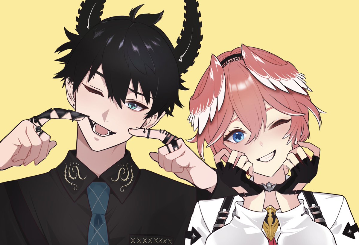 zen1zen3's tweet image. #RenZottoArt
#Luillust 

「記念に一枚ハイチーズ😈📷🥀」