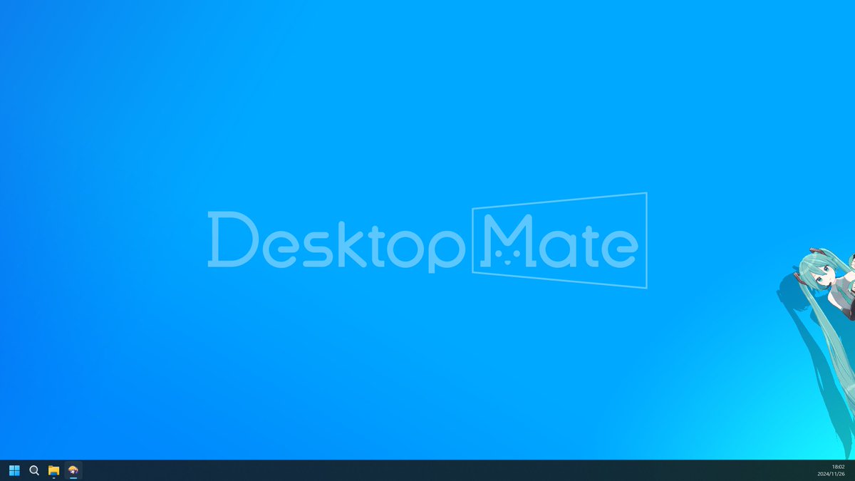 PCのデスクトップ上でかわいいキャラクターたちと触れ合える『Desktop Mate』本日1月8日より配信開始。追加キャラクター第1弾は「初音ミク」
news.denfaminicogamer.jp/news/250108c

ウィンドウの上に座ったり、マウスカーソルを追いかけたりと愛らしい姿を見せてくれる。2月8日には「雪ミク」が登場予定