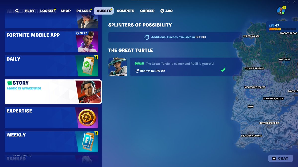 Praisedsalt's tweet photo. @FortniteStatus currently have a problem with my story quest where it’s not showing up the most recent quest https://t.co/Vx4TK2Lr3F
