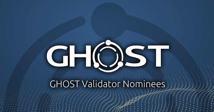 GHOST Validator Nominee Voting is officially open! All current GHOST Node Runners can become eligible to be GHOST Validator Nominees 👻🚀

Voting ends 👇
⏲️ 11:59 PM EST on Sun, Jan 12

All rules are in GHOST Whales 👇
🔗 https://ghostchain.io/whales-apply
