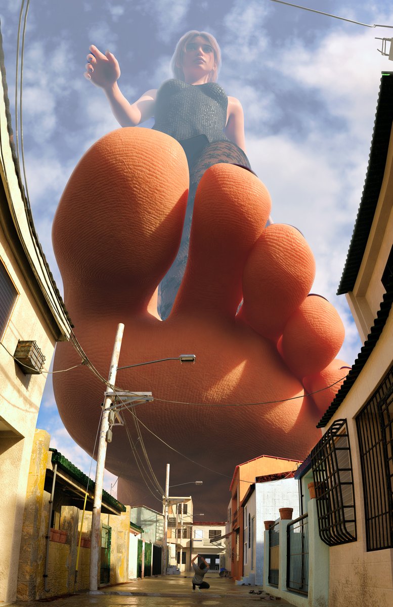 Replacing the skyline. 🦶🏙️

#SizeTwitter #Giantess