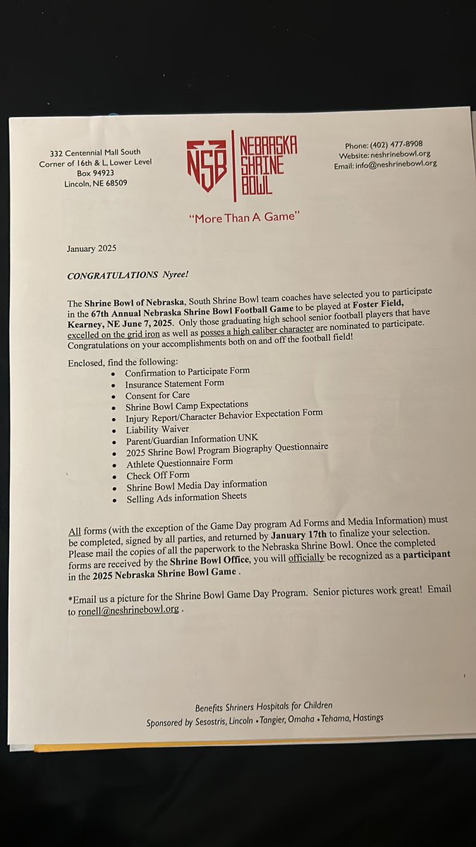 Nyree Poteet (@poteetnyree) on Twitter photo Blessed to be apart of the 67th annual Nebraska Shrine Bowl Football Game <a href="/NEBHSFB/">Nebraska HS Football</a> <a href="/PrepRedzoneNE/">Prep Redzone Nebraska</a> <a href="/UNK_Football/">UNK Football</a> Blessed to be apart of the 67th annual Nebraska Shrine Bowl Football Game <a href="/NEBHSFB/">Nebraska HS Football</a> <a href="/PrepRedzoneNE/">Prep Redzone Nebraska</a> <a href="/UNK_Football/">UNK Football</a>