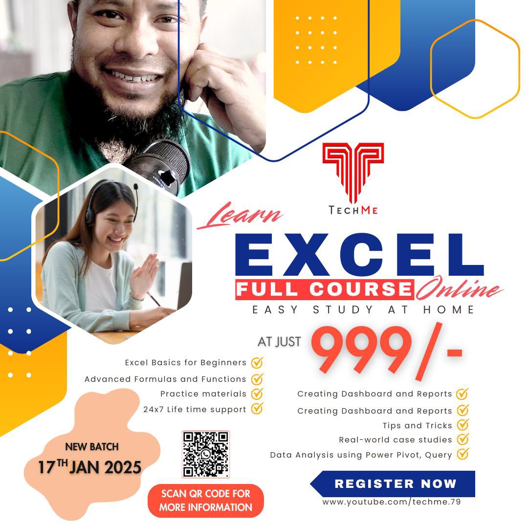 nasirIPO's tweet photo. Your wait is over. Learn and upskill your Excel knowledge to the next level with this well designed course. NEW BATCH starting from 17/01/2025.

Register today. Complete the payment through this link. 
https://t.co/w3HELhBx4Q

See you inside the class. https://t.co/OnRIDu7aut