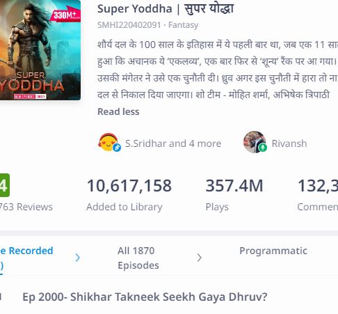 Congratulations, Team Super Yoddha, on 2000 episodes and becoming only the third show in Pocket FM history to achieve this milestone. #sridhar #rivansh #mohit_trendster #superyoddha #pocketfm #audioseries #entertainment