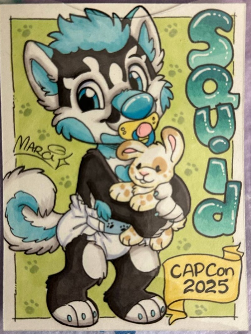 My newest <a href="/marcimcadam/">Marci McAdam🏳️‍🌈🇨🇦</a> badge from #Capcon2025 #Babyfur #ABDL