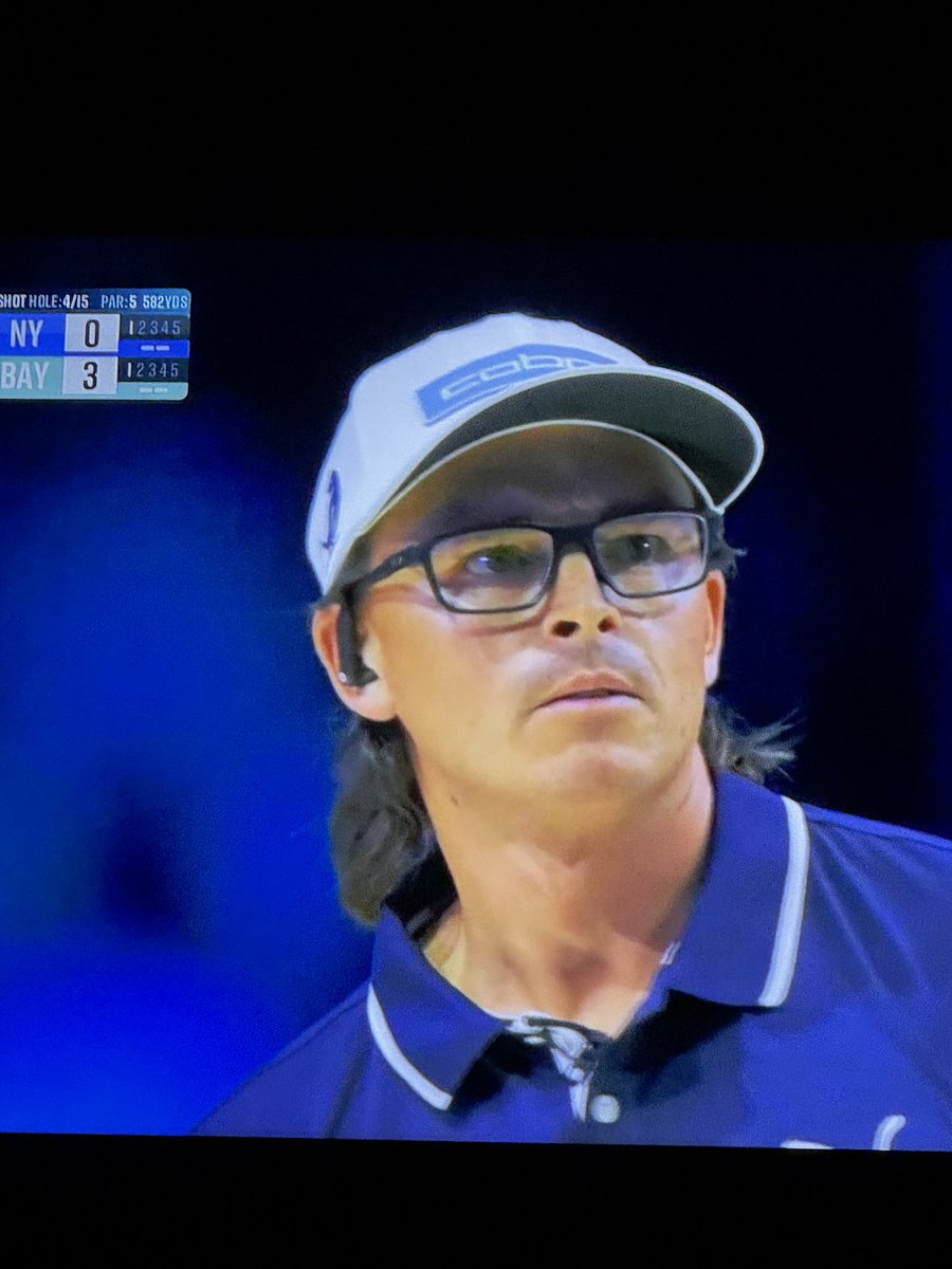 DJNewmark's tweet photo. Love to see @RickieFowler channeling his inner @RiversCuomo on @TGL tonight! #weezer @PGATOUR @espn #tgl https://t.co/TXwBSSb8Fh